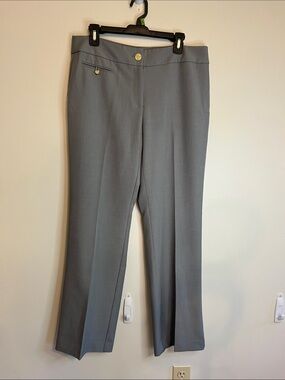 Ann Klein Classic Women's Gray Dress Pants - Tailored Straight Leg. Size 10